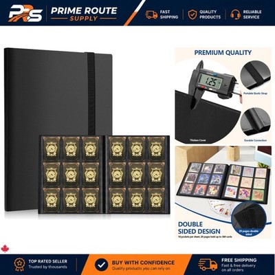 Durable Black Card Binder with 360 Pocket Capacity - Ideal for Collectors