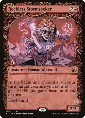 MTG Reckless Stormseeker // Storm-Charged Slasher Showcase - Innistrad: Midnight