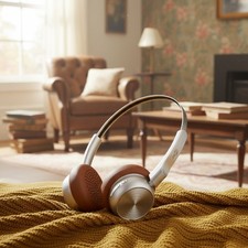 Wireless Bluetooth Headphones Retro Over Ear Hi-Fi Sound Long 60H Playtime