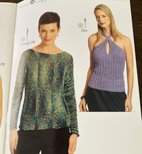 Berroco 216 Color  Texture Knitting Crochet Patterns Booklet Sweaters Cardigan