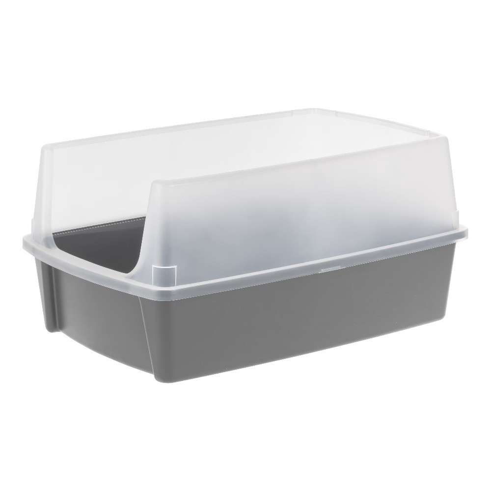 With High Sides, Easy To Clean For Big Cats, Gray