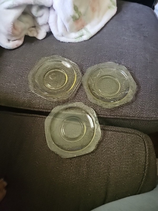 Federal Glass Recollection (Madrid) '76 Saucers Lot Of 3