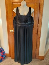 David's Bridal Black Sleeveless Chiffon Polyester Dress Size 24 Style F15136