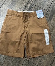 Cat  Jack Boy  s Adjustable Waist Flat Front Shorts Brown NWT Size M 8