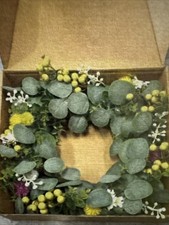 18'' Spring Wreath Summer Wreath for Front Door with Green Eucalyptus Leaves ...