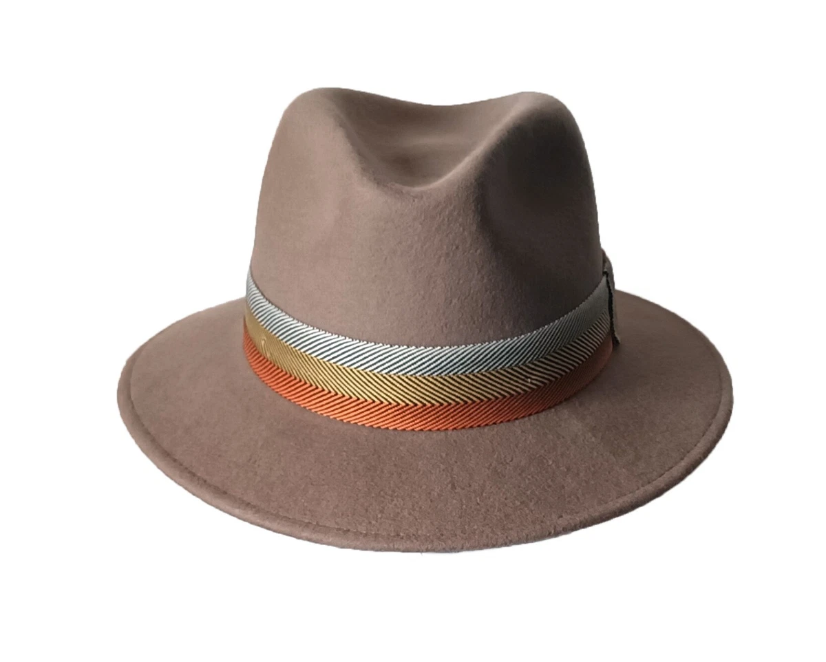 Cappello Fedora Flavio blu navy con tesa piatta | Disponibile! | Fawler