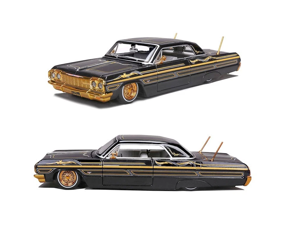 Chevrolet Impala SS Lowrider Maisto 1964 negro dorado 1/26 Foto 2 de 3