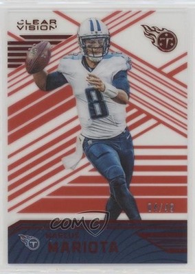 2016 Panini Clear Vision Red 4/49 Marcus Mariota #67 0q3