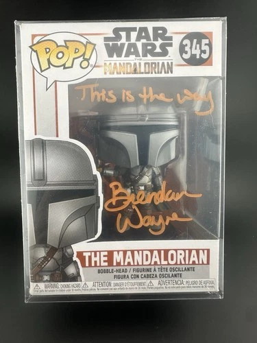The Mandalorian #345 Funko Pop Signed by Brendan Wayne SWAU Certified