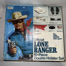 Vintage Gabriel Lone Ranger 1978 Official Double Holster Set W/ Box #29714