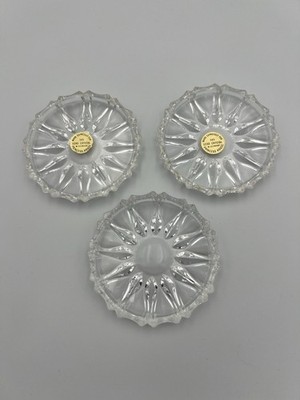 Princess House - Princess Bavarian 24% Lead Crystal - Set of 3 Coasters