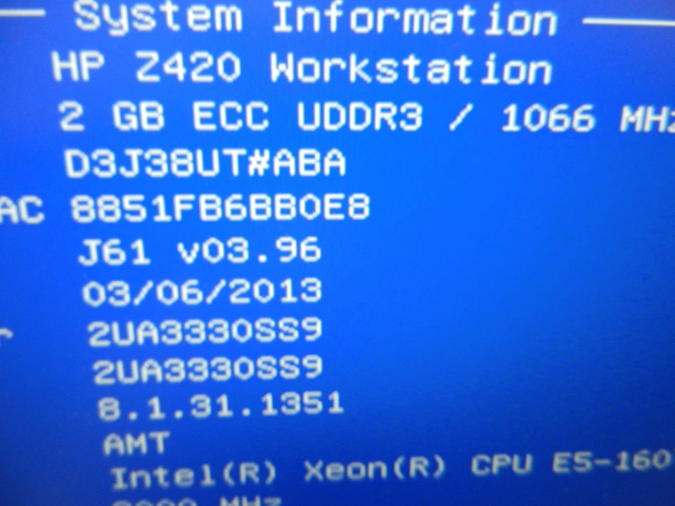 Estación de trabajo HP Z420 Xeon E5-1607 @ 3,0 GHz / 2 GB / SIN DISCO DURO - Viene con 3 Caddys Foto 2 de 4