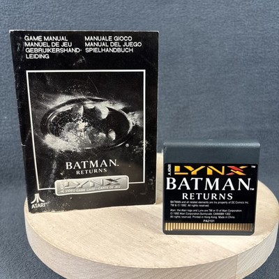 Atari Lynx - Batman Returns - Cartridge & Manual - Cleaned Pins & Tested