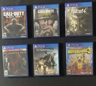 PS4 BUNDLE Lot of 6 Games: Call Of Duty WW2 And Black Ops 3, Fallout4, and More