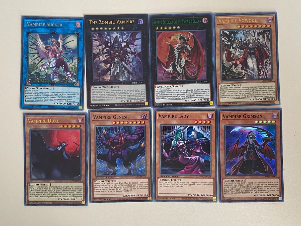 vampire deck list yugioh Yugioh Vampire Deck Voivode Change Heart Book Life Dhampir Dragon Lord Free  Pack