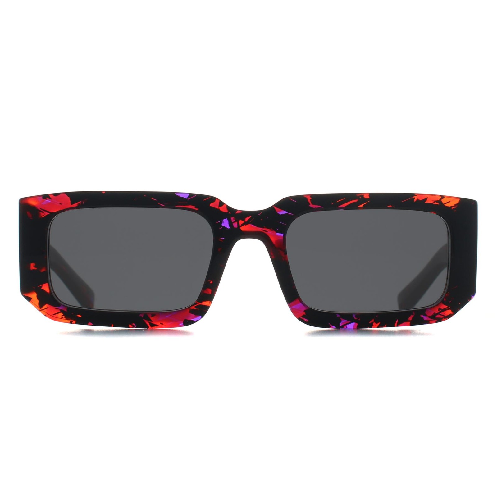 Prada Sunglasses PR06YS 06V5S0 Abstract Orange Dark Grey