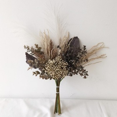 Artificial Fall Pampas Grass Flowers Bouquet Boho Home Decor Fake Floral Arrange