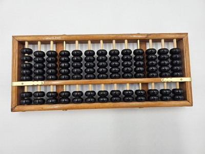 Wooden Desktop Abacus Calculator Large Keys Basic 28.2cm x 11.5cm x 2.2cm