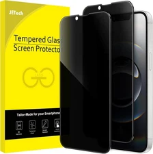 JETech Privacy Full Coverage Screen Protector for iPhone 16e 6.1-Inch, Black 