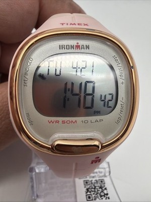 Women s Timex Ironman HeartFIT Transit Resin Activity Heart Rate Pink Watch