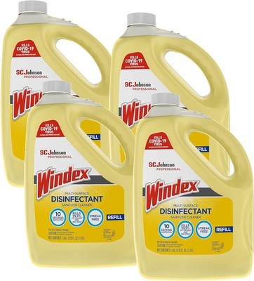 SC Johnson Professional Windex Disinfectant and Multi-Surface 1 Gallon (Pack o