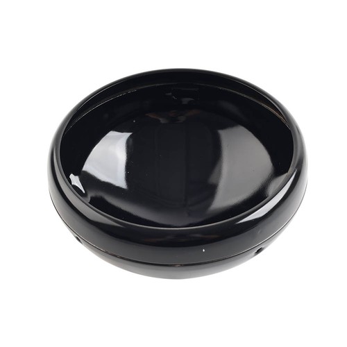 Glossy Black 7" Motorcycle Round Headlight Headlamp Housing Cover Bucket - Picture 6 of 9