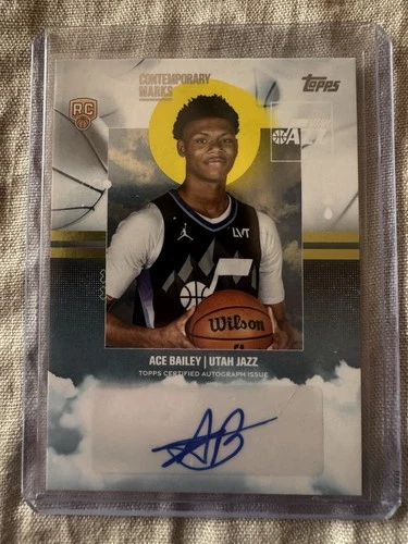 Ace Bailey Contemporary Marks Rookie Auto 2025-26 Topps Basketball Utah Jazz