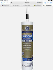 GE Silicone Sealant, 10 oz, Cartridge, Black, Advanced Silicone