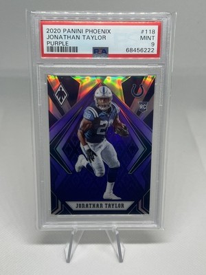 2020 PANINI PHOENIX PURPLE #118 JONATHAN TAYLOR ROOKIE RC 112/149 PSA 9 - COLTS