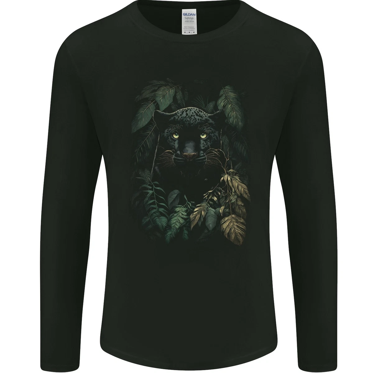 Una Camiseta De Manga Larga Para Hombre Jaguar Negro