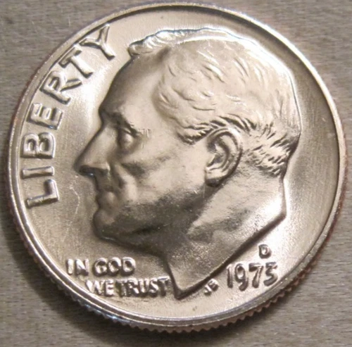 SELLING AS SHOWN - 1973 D UNCIRCULATED ROOSEVELT DIME ~ NICKEL CLAD COPPER ~ 646
