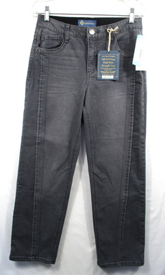 -NWT Democracy ''Ab'' Solution High Rise Straight Leg Jeans Dark Grey Sz 6P