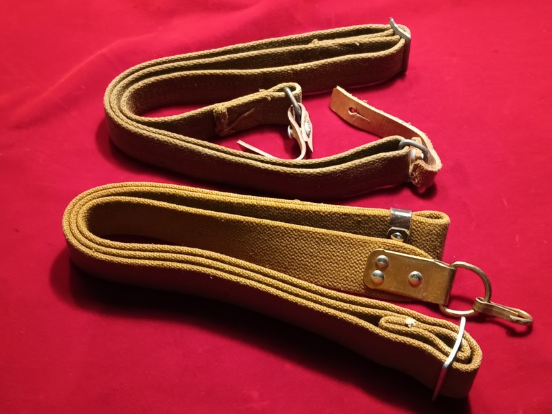 Lot of 2 SKS AK Canvas Rifle Slings one looks to be Russian Military maker stamp