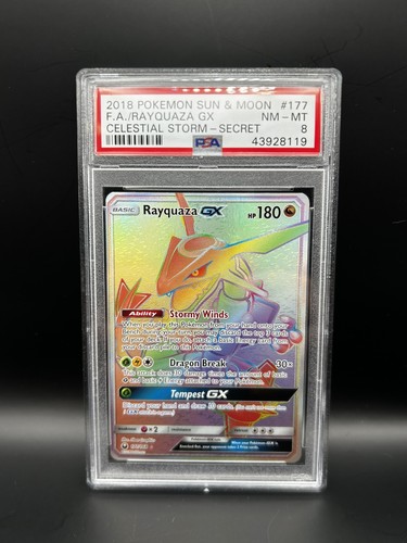 Rayquaza-GX graded PSA 8 for sale on eBay