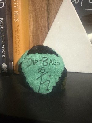 NEW Dirtbag Classic World Footbag Hacky Sack Black Teal 8 Panel Sand Filled
