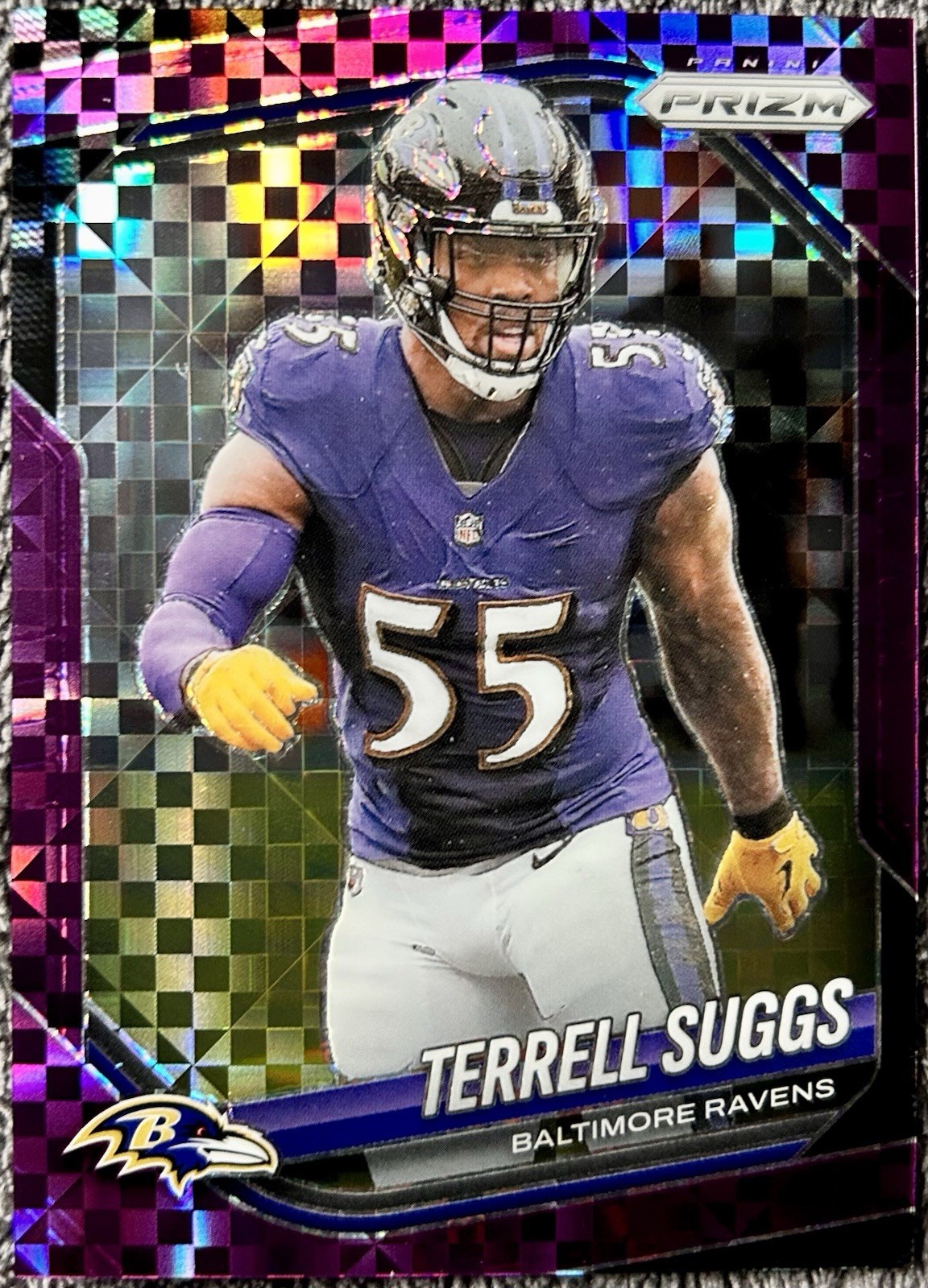 Terrell Suggs 2025 Prizm Purple Power /49 #93 Baltimore Ravens bk605