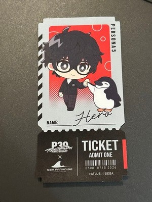 Persona 5 Persona Sea Para Ticket-Style Sticker Protagonist Ren Amamiya