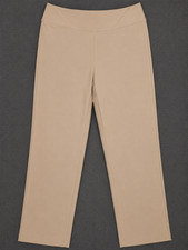 Charter Club Women  s Stretch Pull On Straight Leg Pants Sedona Dust Business 4