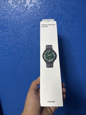 Galaxy Watch 6 Classic 47mm Face 20mm Standard Strap M/L Black New Open Box