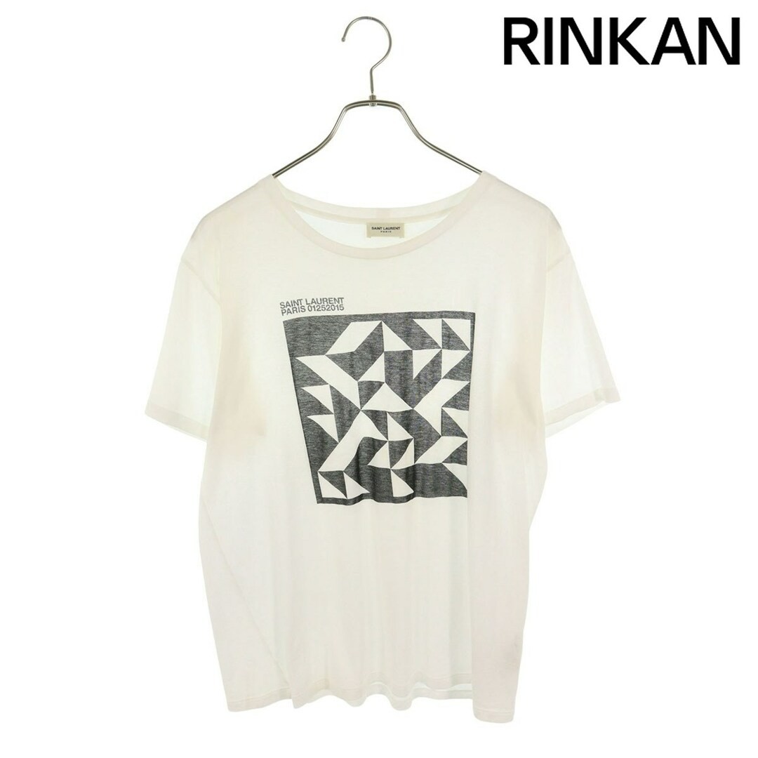 T shirt Saint Laurent Paris 397797 Y2LM1 stampa logo uomo L usata c1267cd944d65fed