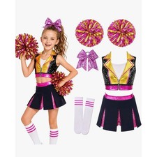 G.C. Girls Silver Sequin Cheerleader Costume Set - 6-7 Years