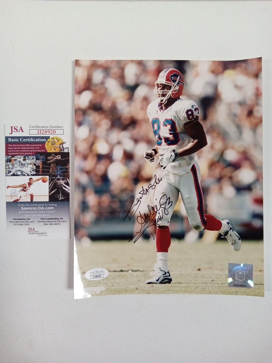Andre Reed Autographed Signed 8x10 Full Color Photography- JSA ** # 