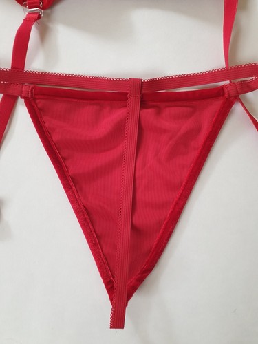 Shirley of Hollywood Plus Size 38 Strapless Red Velvet Bustier Basque Corset - Picture 5 of 18