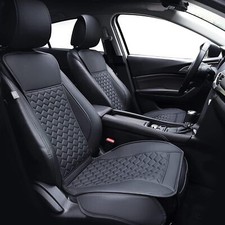 Universal Fit Waterproof Leather Front Car Seat Covers Black