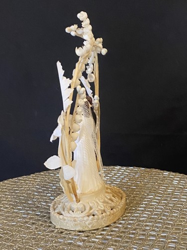 Antique Bisque and Plaster 1930's Wedding Cake Topper - Picture 11 of 11