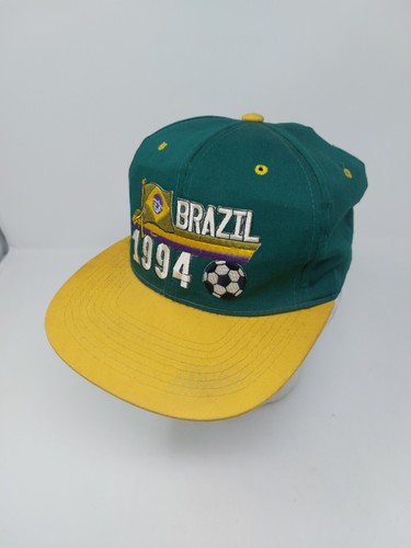 Vtg BRAZIL 1994 World Cup Champions Snapback Hat Adjustable Cap - Picture 4 of 9