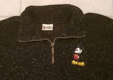 vintage USA Made Walt Disney Mickey Mouse L 1/4 zip pullover sweatshirt top