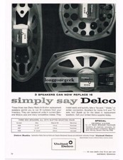 1963 Delco Radio Speakers Hi-Fi Television Vintage Ad 