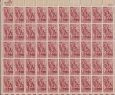 US Scott 1268, Dante Alighieri, Poet, 1965, Full Mint Sheet of 50, F/VF.
