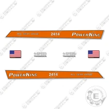 Fits Power King 2414 Decal Kit Tractor - 7 YEAR OUTDOOR 3M VINYL!
